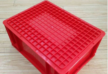 Euro rojo plástico de la Virgen que apila el transportador de los envases 400*300 milímetro que clasifica la opción de las tapas del sistema