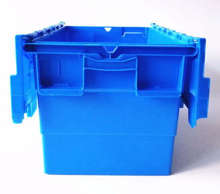 Contenedor de almacenamiento plástico azul de Grey Green 60L con la tapa