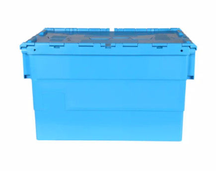 Envases atados plásticos Tote Box de mudanza apilable encajable de la tapa de la Virgen