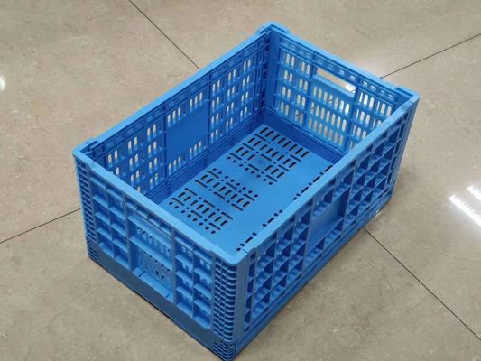 Compartimientos de la cesta del transporte de la comida fresca de los cajones plásticos de la fruta y verdura del amontonamiento vertical con los agujeros