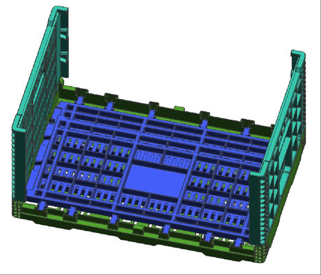 Cajones plásticos Mesh Style de la fruta y verdura plegable de la agricultura