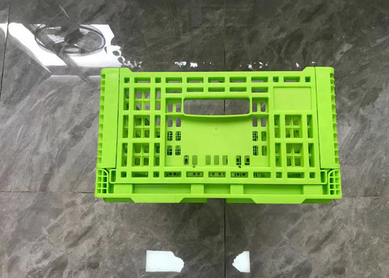 Cajones plásticos plegables del volumen de ventas verde con Mesh Base Light Weight