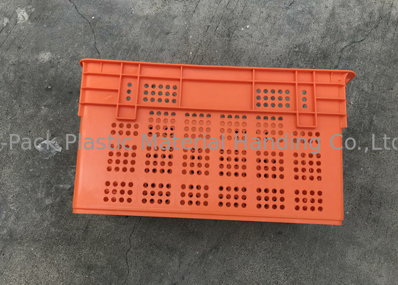 Cajones de amontonamiento plásticos encajables expresados para la altura de Mesh Structure 120m m de la fruta