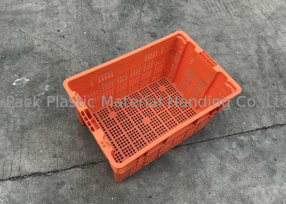 Cajones de amontonamiento plásticos encajables expresados para la altura de Mesh Structure 120m m de la fruta