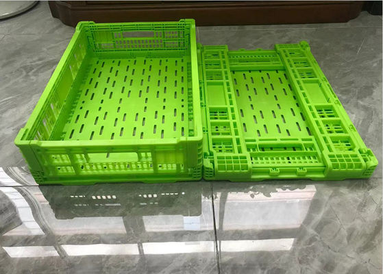 Foldable Mesh Wall Turnover Plastic Storage Crates For Vegetable Fruits